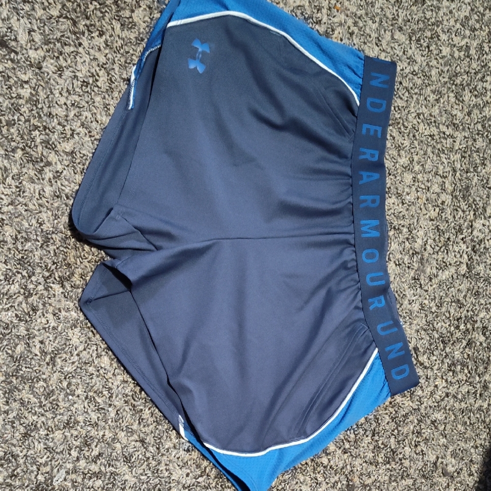 Under Armour Grey And Blue Shorts